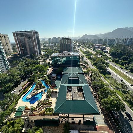 Flat Com Vista Panoramica -15- Na Barra Da Tijuca - Estacionamento Gratuito - Frigobar - Ar Condicionado - Piscina - Academia - Balsa Para Praia Gratis - Varanda - Vista Parcial Mar E Lagoa ริโอเดจาเนโร ภายนอก รูปภาพ