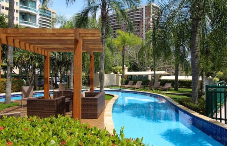 Flat Com Vista Panoramica -15- Na Barra Da Tijuca - Estacionamento Gratuito - Frigobar - Ar Condicionado - Piscina - Academia - Balsa Para Praia Gratis - Varanda - Vista Parcial Mar E Lagoa ริโอเดจาเนโร ภายนอก รูปภาพ