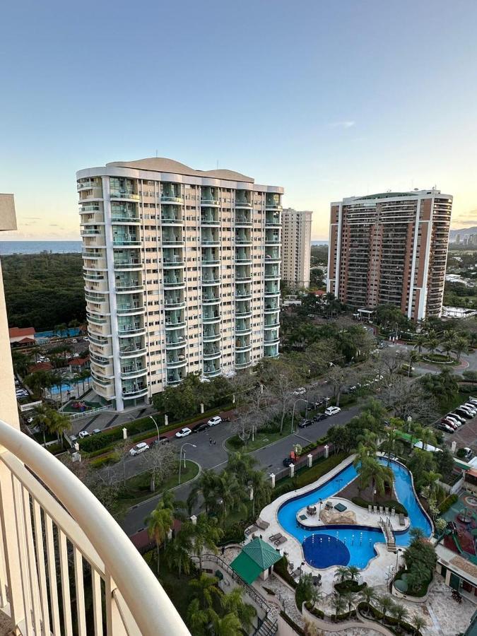 Flat Com Vista Panoramica -15- Na Barra Da Tijuca - Estacionamento Gratuito - Frigobar - Ar Condicionado - Piscina - Academia - Balsa Para Praia Gratis - Varanda - Vista Parcial Mar E Lagoa ริโอเดจาเนโร ภายนอก รูปภาพ